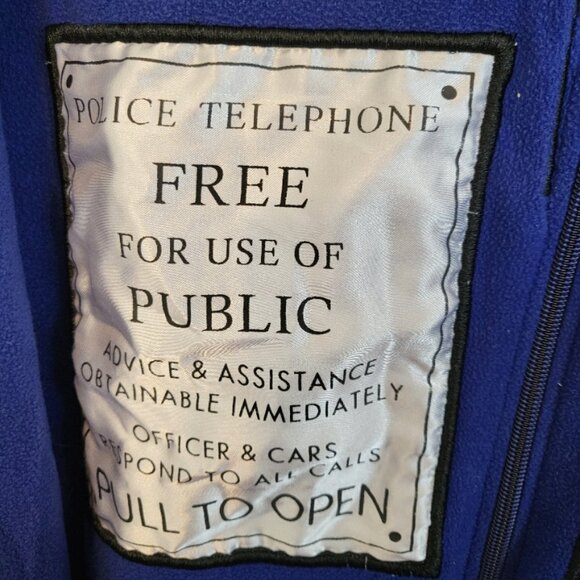 BBC Doctor Who: Adult Tardis Onesie Pajamas Size Large - Picture 3 of 14